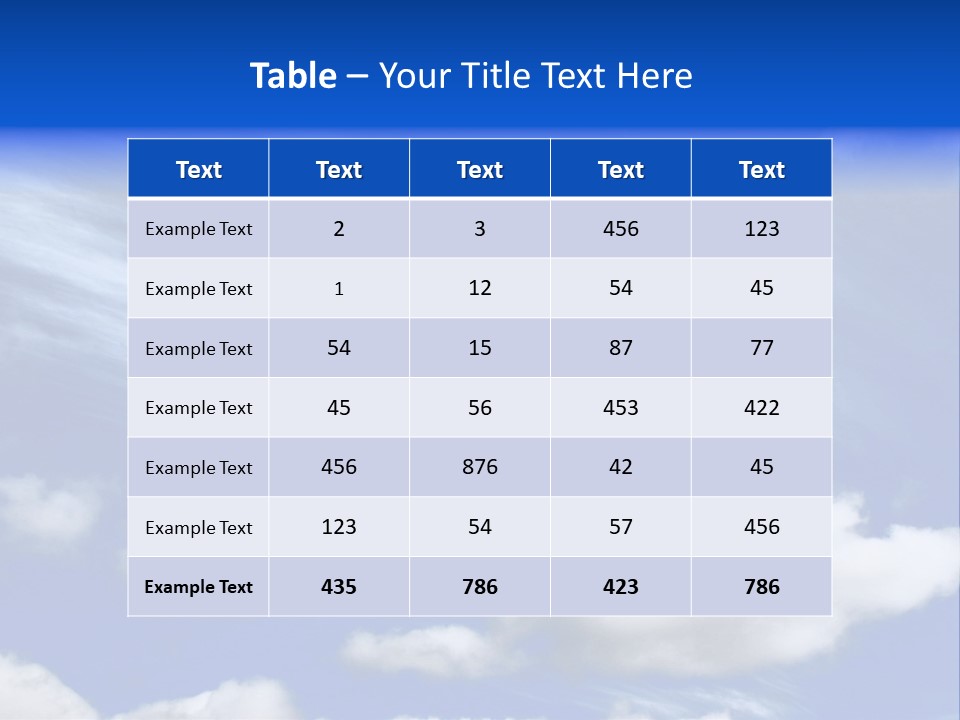 A Blue Sky With Clouds And A Plane In The Sky PowerPoint Template