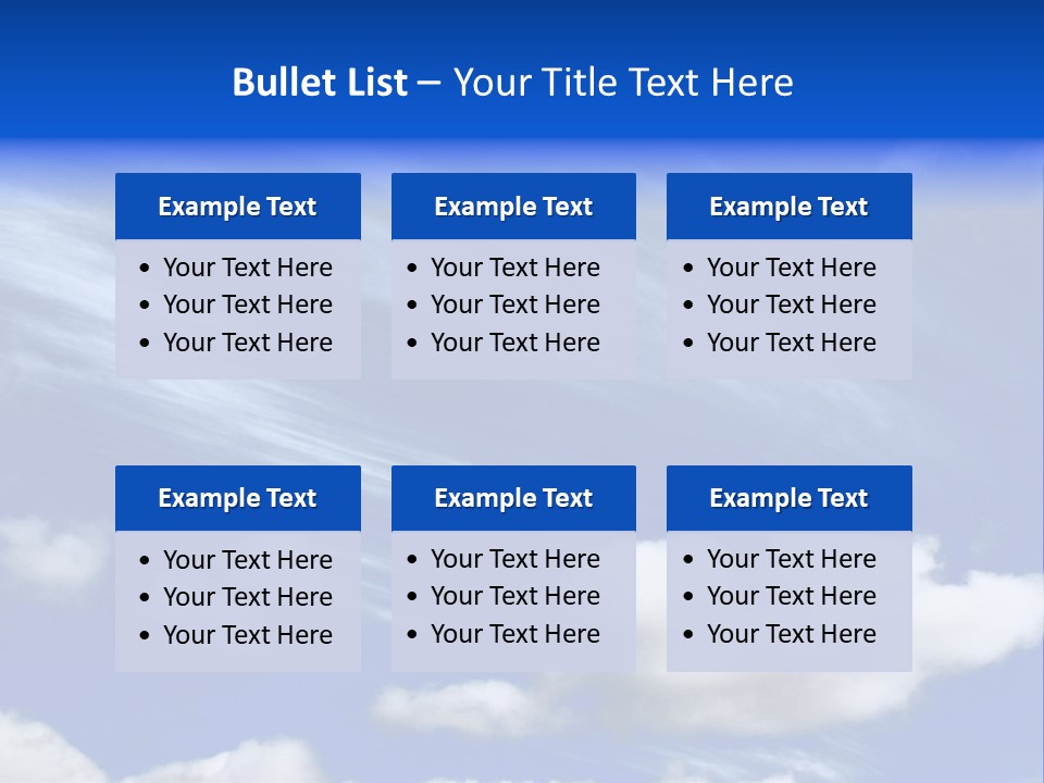 A Blue Sky With Clouds And A Plane In The Sky PowerPoint Template