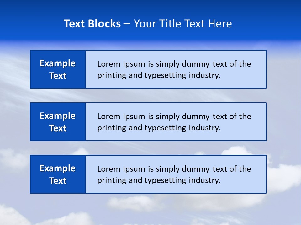 A Blue Sky With Clouds And A Plane In The Sky PowerPoint Template
