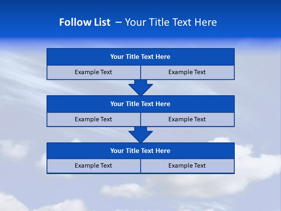 A Blue Sky With Clouds And A Plane In The Sky PowerPoint Template