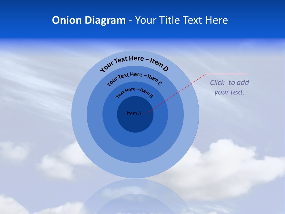 A Blue Sky With Clouds And A Plane In The Sky PowerPoint Template