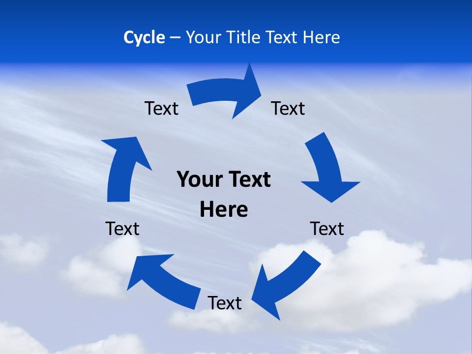 A Blue Sky With Clouds And A Plane In The Sky PowerPoint Template