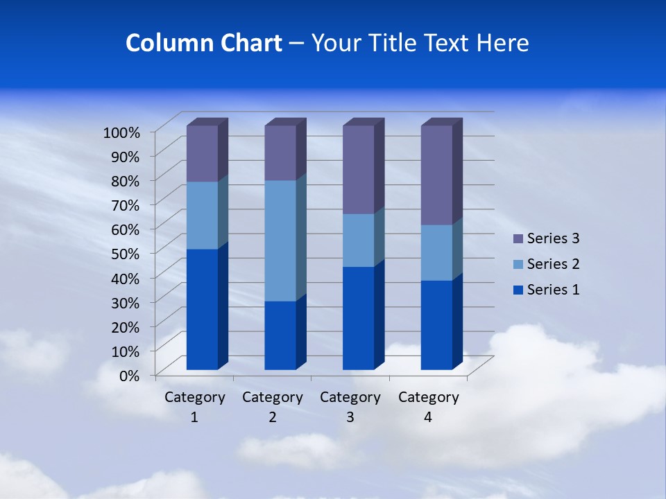 A Blue Sky With Clouds And A Plane In The Sky PowerPoint Template