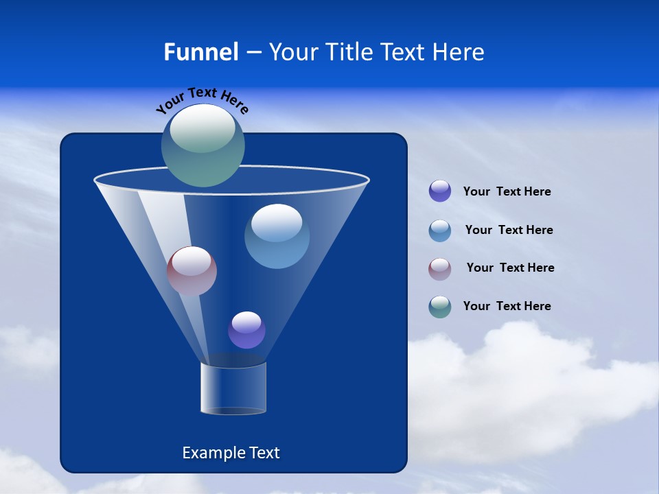 A Blue Sky With Clouds And A Plane In The Sky PowerPoint Template