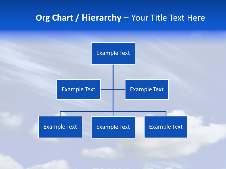 A Blue Sky With Clouds And A Plane In The Sky PowerPoint Template
