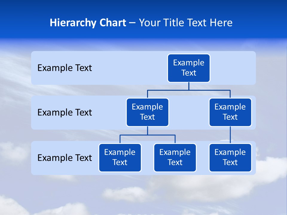 A Blue Sky With Clouds And A Plane In The Sky PowerPoint Template