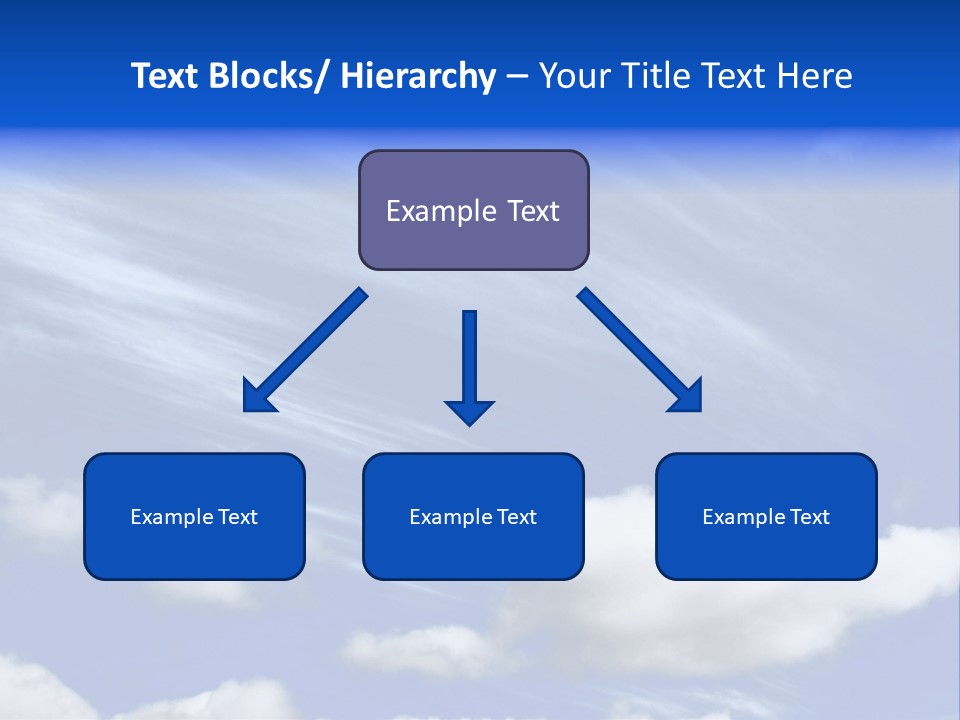 A Blue Sky With Clouds And A Plane In The Sky PowerPoint Template