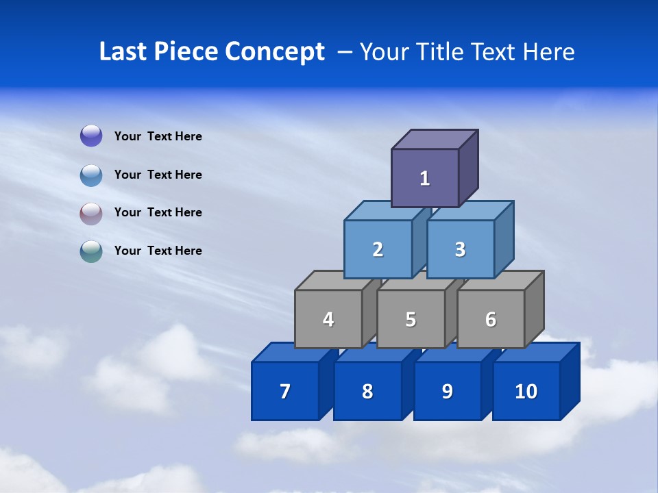 A Blue Sky With Clouds And A Plane In The Sky PowerPoint Template