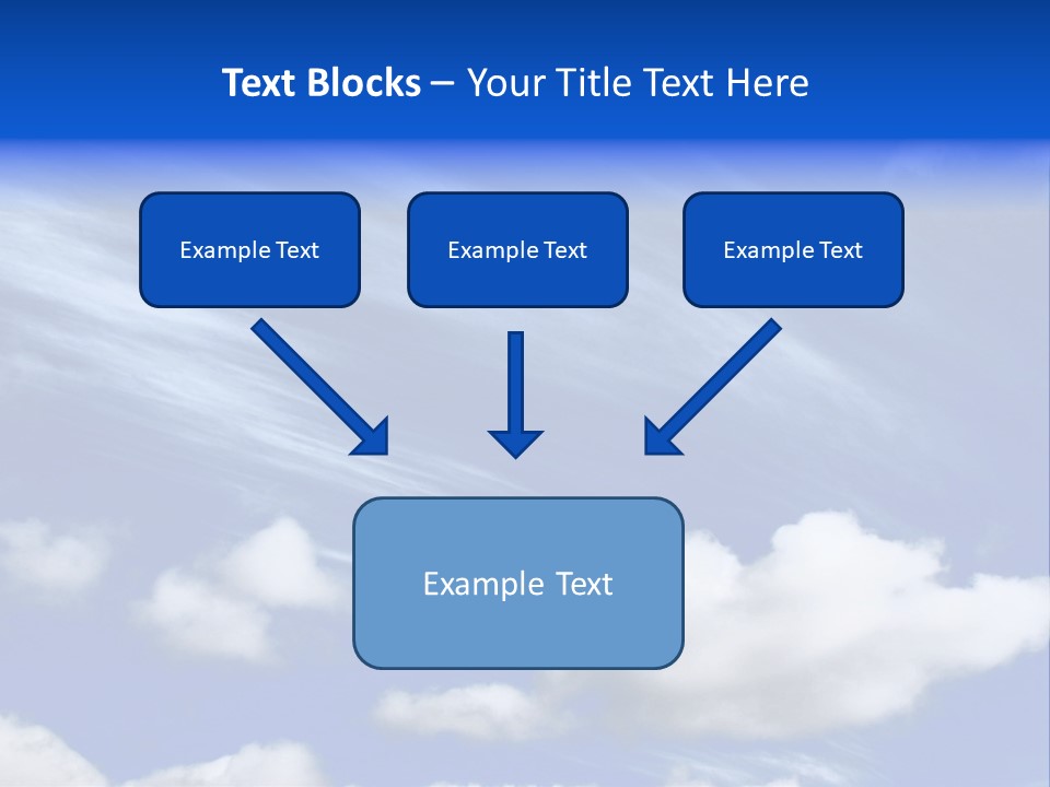 A Blue Sky With Clouds And A Plane In The Sky PowerPoint Template