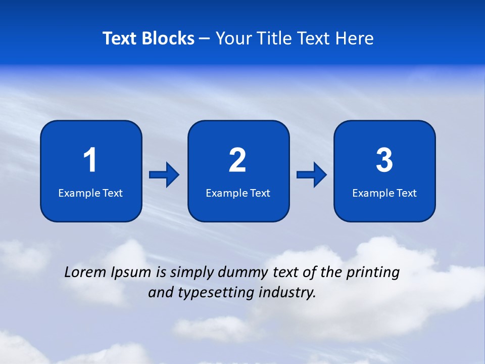 A Blue Sky With Clouds And A Plane In The Sky PowerPoint Template