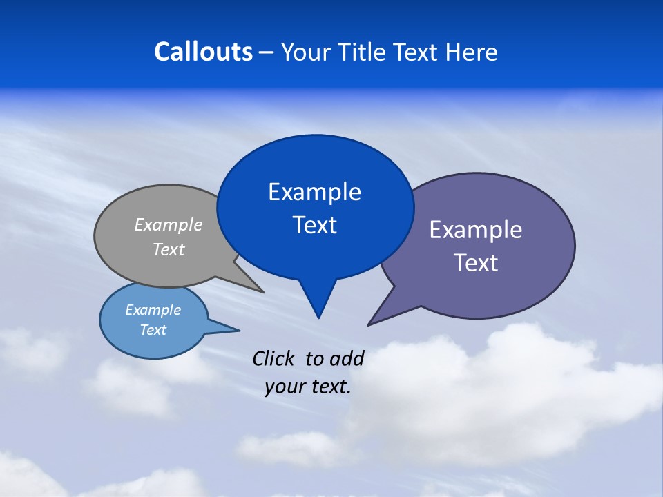 A Blue Sky With Clouds And A Plane In The Sky PowerPoint Template