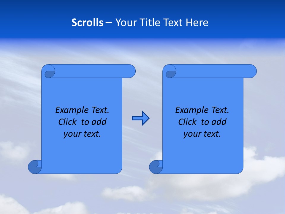 A Blue Sky With Clouds And A Plane In The Sky PowerPoint Template