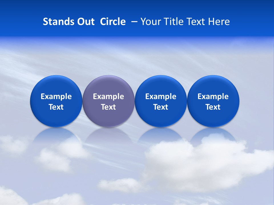 A Blue Sky With Clouds And A Plane In The Sky PowerPoint Template