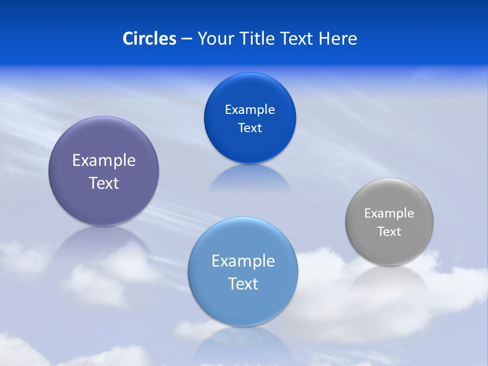 A Blue Sky With Clouds And A Plane In The Sky PowerPoint Template