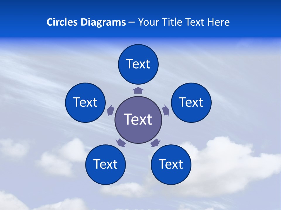 A Blue Sky With Clouds And A Plane In The Sky PowerPoint Template