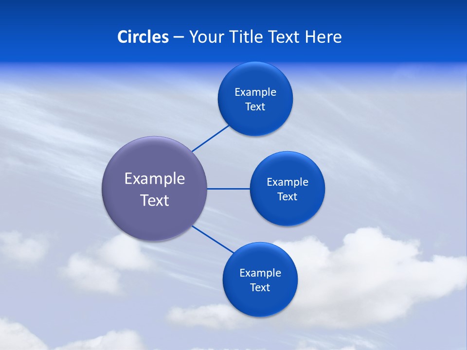 A Blue Sky With Clouds And A Plane In The Sky PowerPoint Template