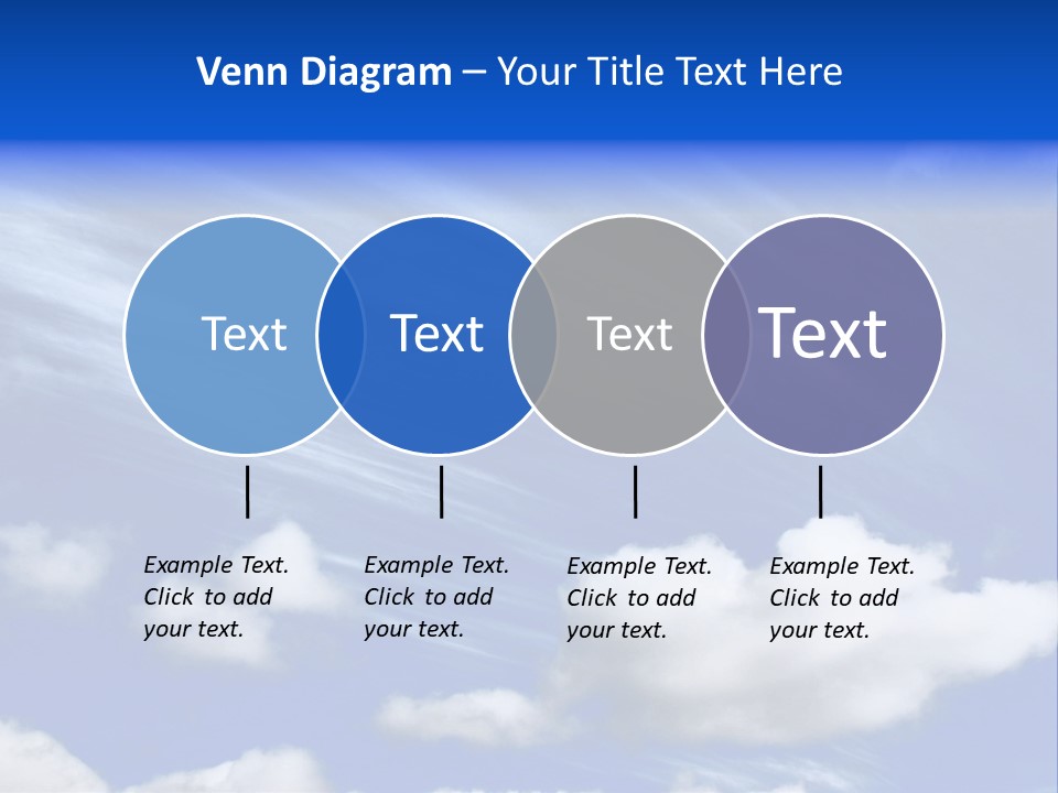 A Blue Sky With Clouds And A Plane In The Sky PowerPoint Template