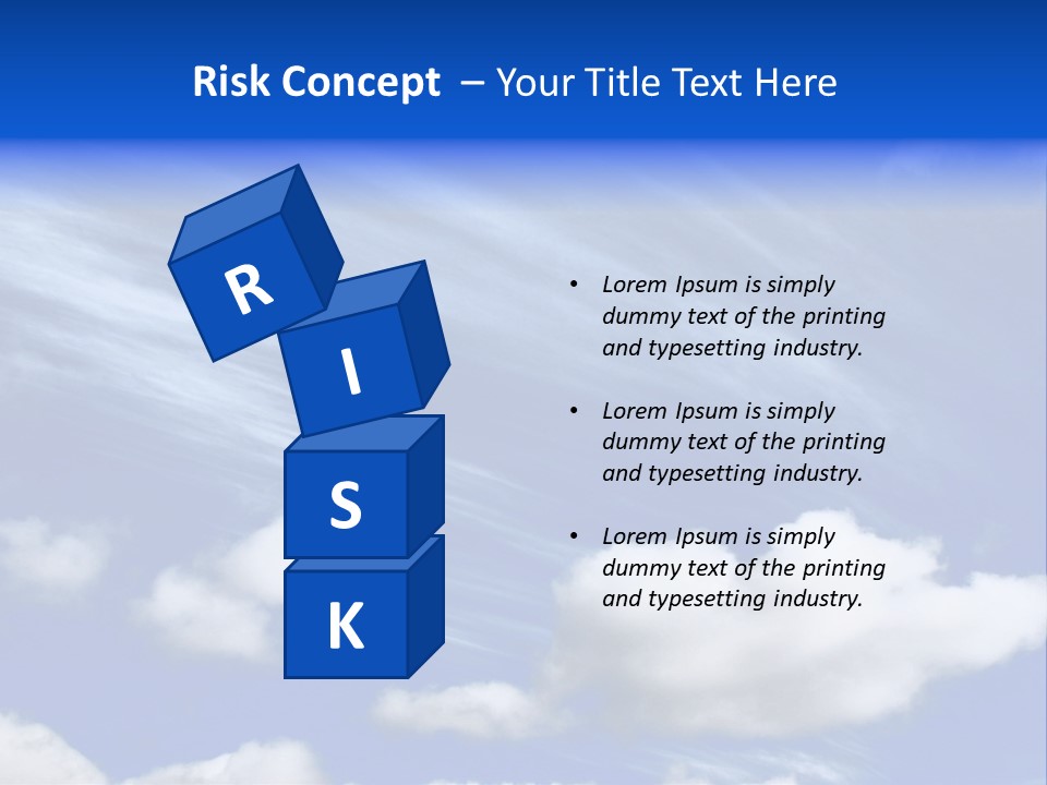 A Blue Sky With Clouds And A Plane In The Sky PowerPoint Template