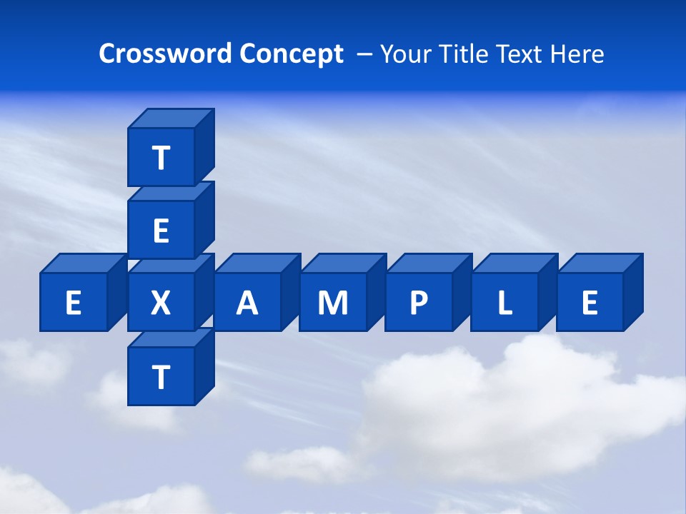 A Blue Sky With Clouds And A Plane In The Sky PowerPoint Template