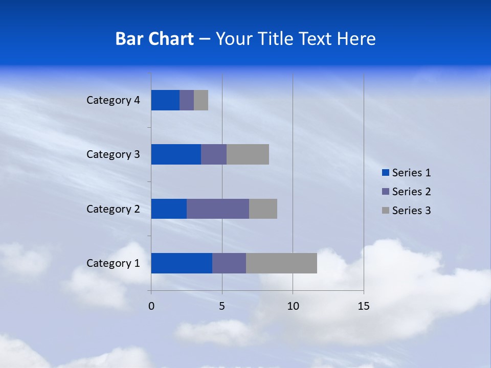 A Blue Sky With Clouds And A Plane In The Sky PowerPoint Template