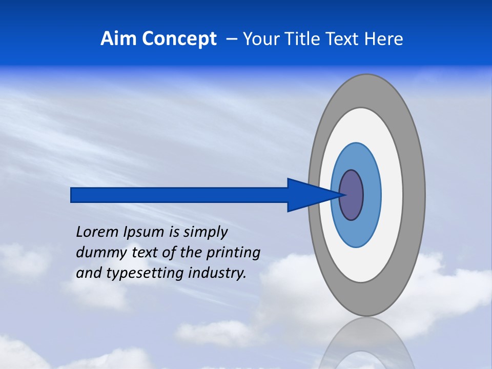 A Blue Sky With Clouds And A Plane In The Sky PowerPoint Template