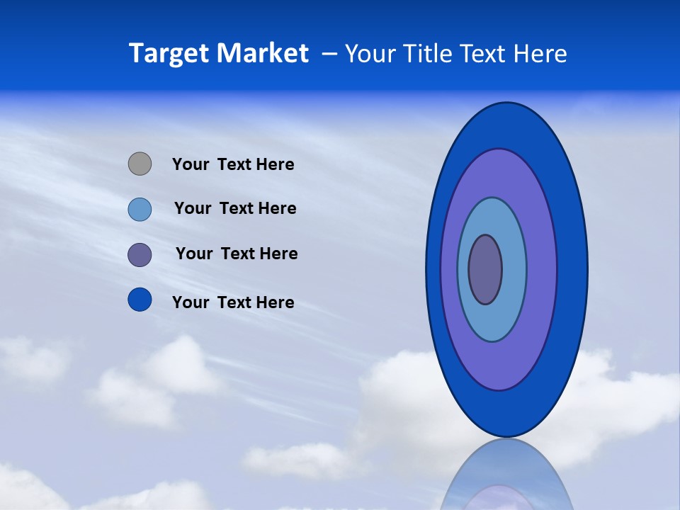 A Blue Sky With Clouds And A Plane In The Sky PowerPoint Template