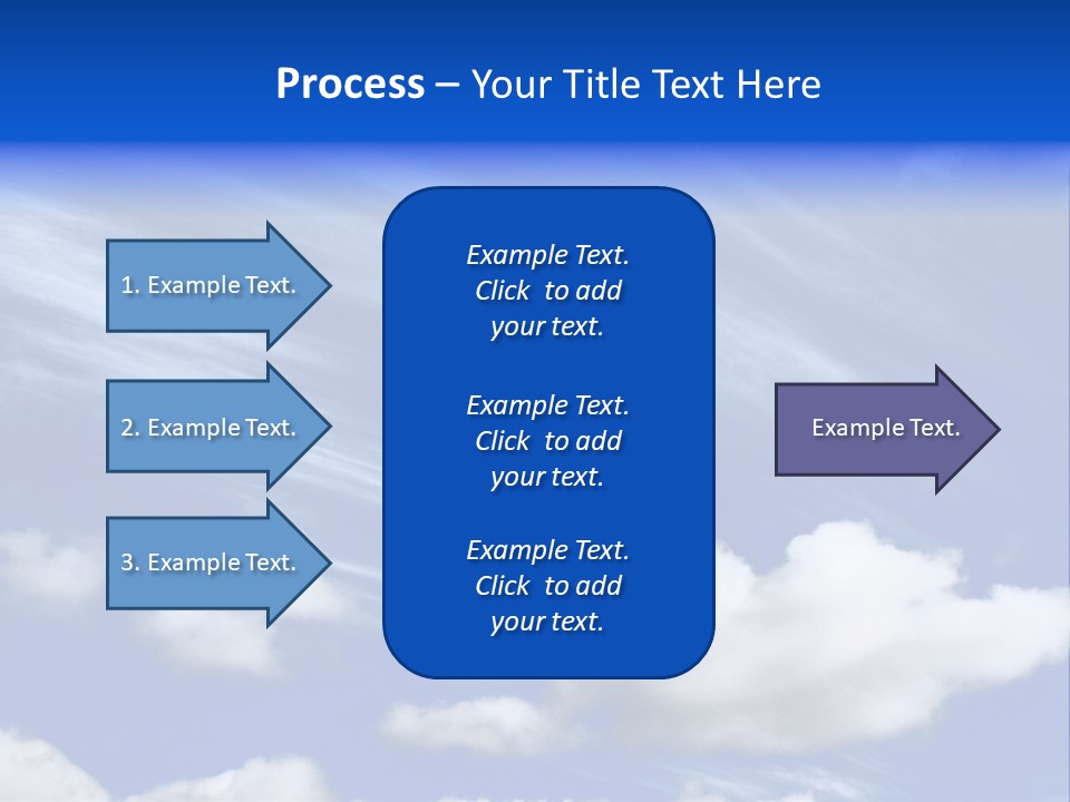 A Blue Sky With Clouds And A Plane In The Sky PowerPoint Template