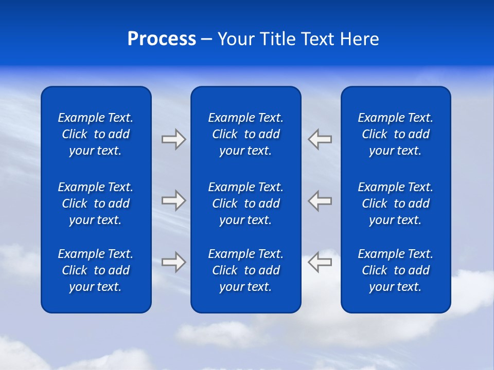 A Blue Sky With Clouds And A Plane In The Sky PowerPoint Template