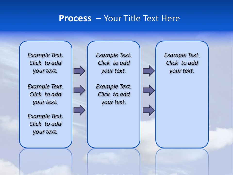 A Blue Sky With Clouds And A Plane In The Sky PowerPoint Template