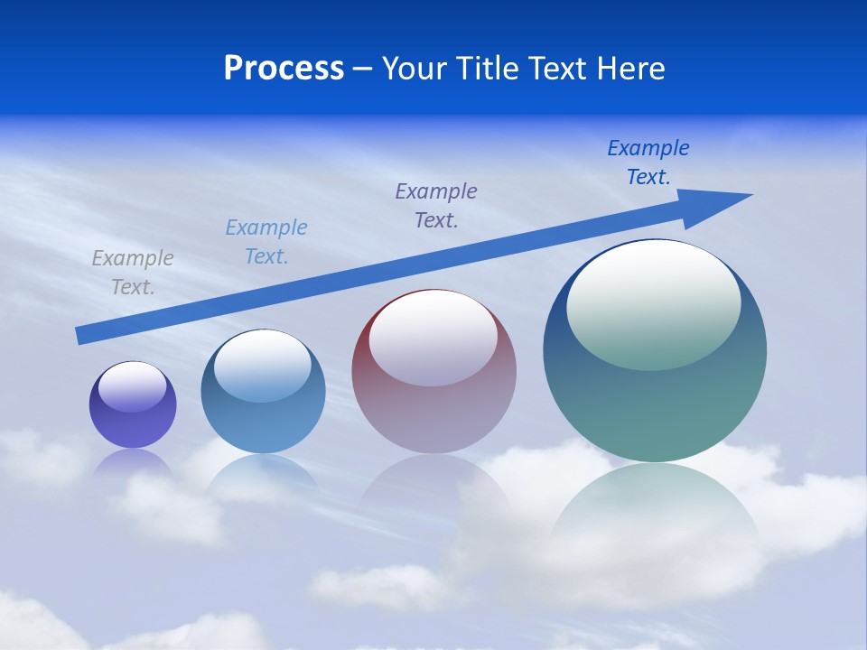 A Blue Sky With Clouds And A Plane In The Sky PowerPoint Template