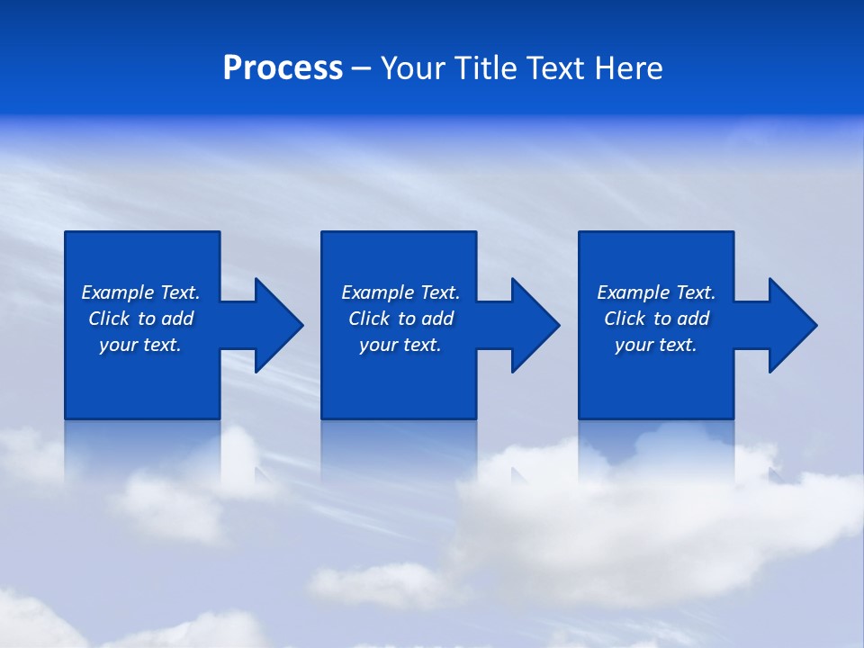 A Blue Sky With Clouds And A Plane In The Sky PowerPoint Template