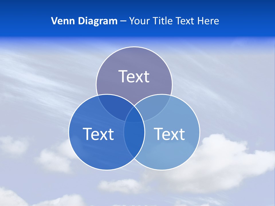 A Blue Sky With Clouds And A Plane In The Sky PowerPoint Template