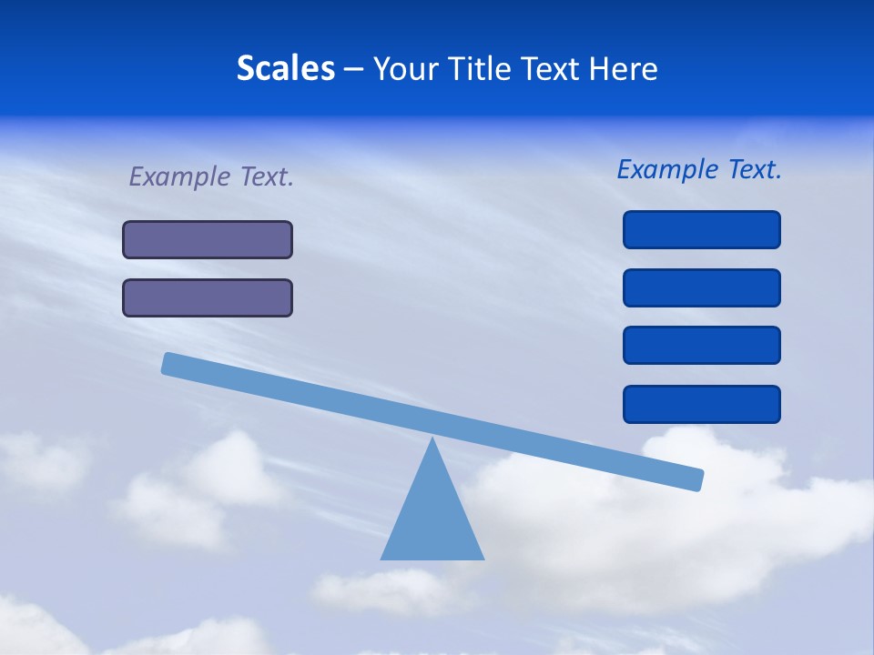 A Blue Sky With Clouds And A Plane In The Sky PowerPoint Template