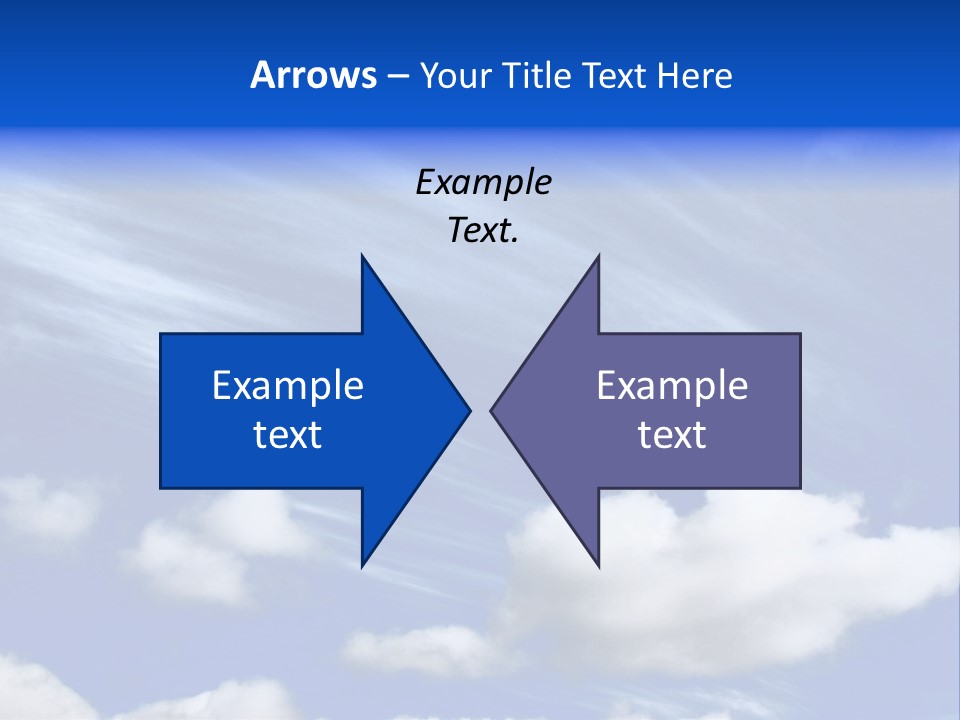 A Blue Sky With Clouds And A Plane In The Sky PowerPoint Template