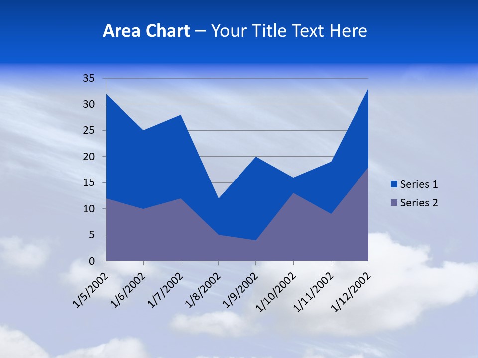 A Blue Sky With Clouds And A Plane In The Sky PowerPoint Template