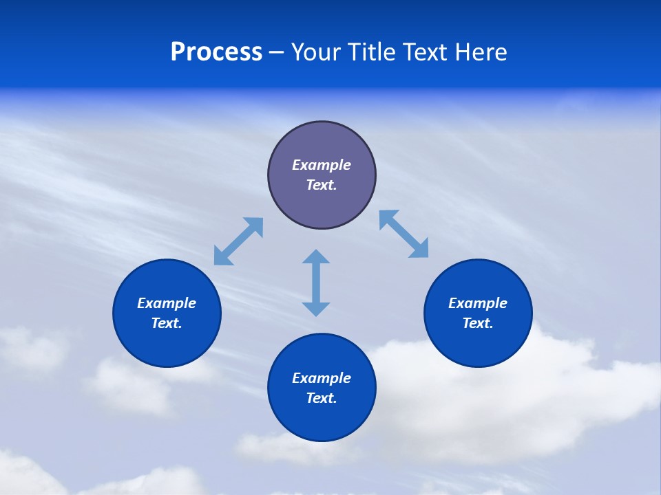 A Blue Sky With Clouds And A Plane In The Sky PowerPoint Template