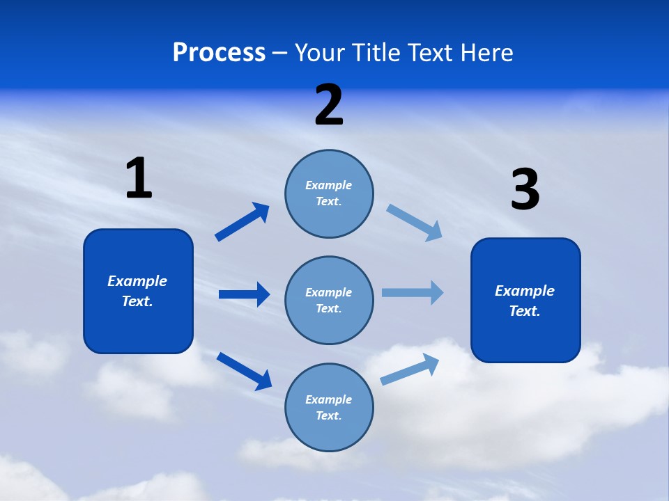 A Blue Sky With Clouds And A Plane In The Sky PowerPoint Template