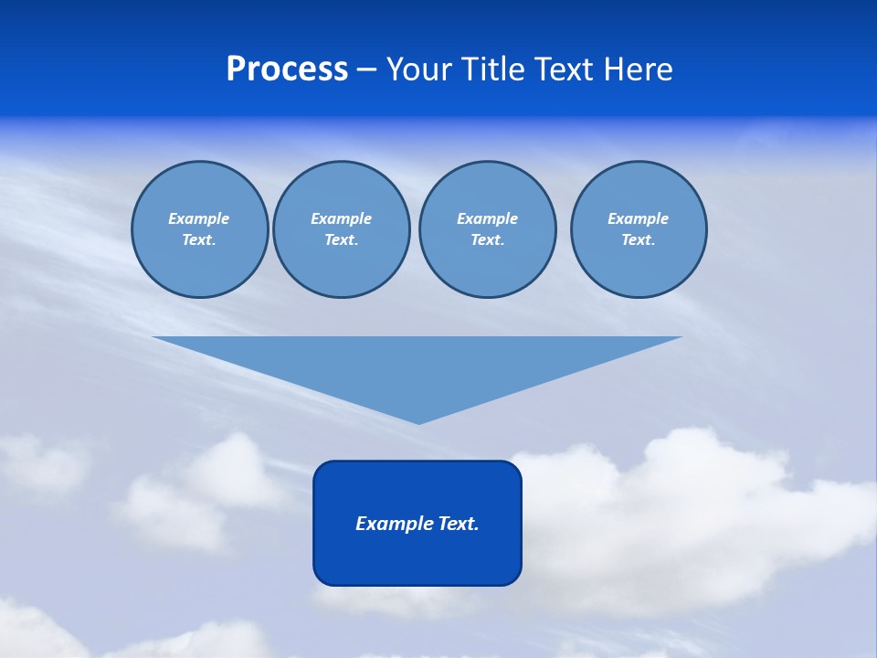 A Blue Sky With Clouds And A Plane In The Sky PowerPoint Template