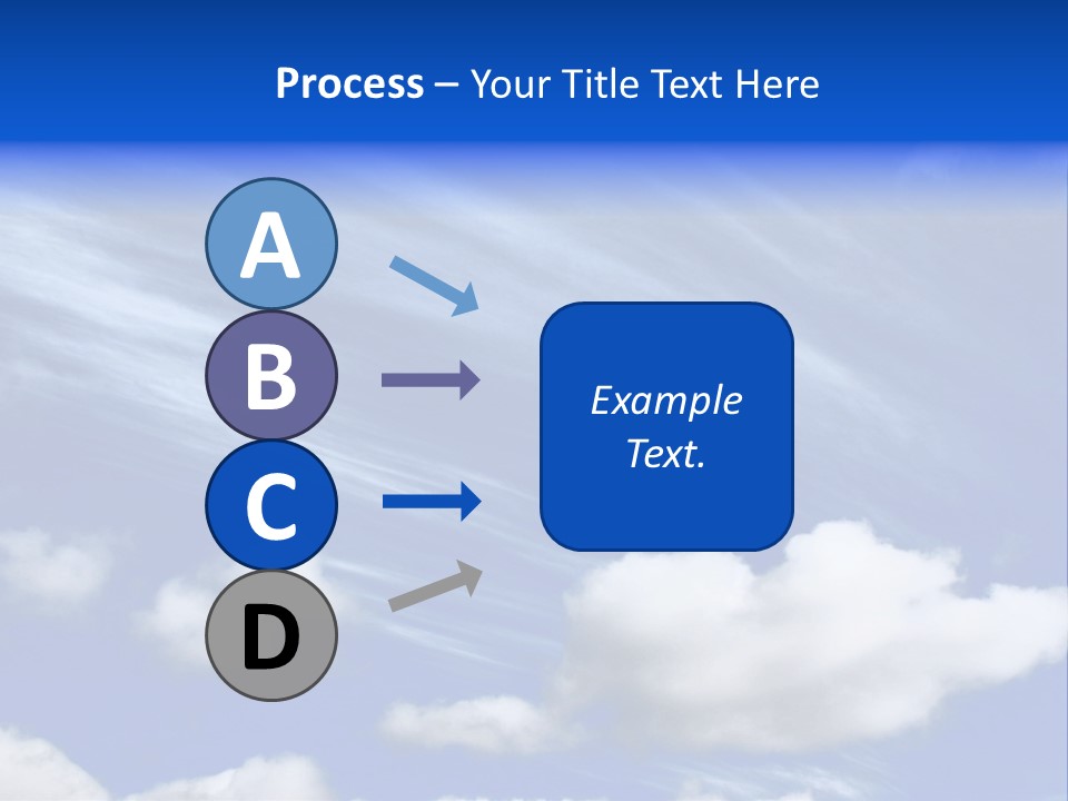 A Blue Sky With Clouds And A Plane In The Sky PowerPoint Template