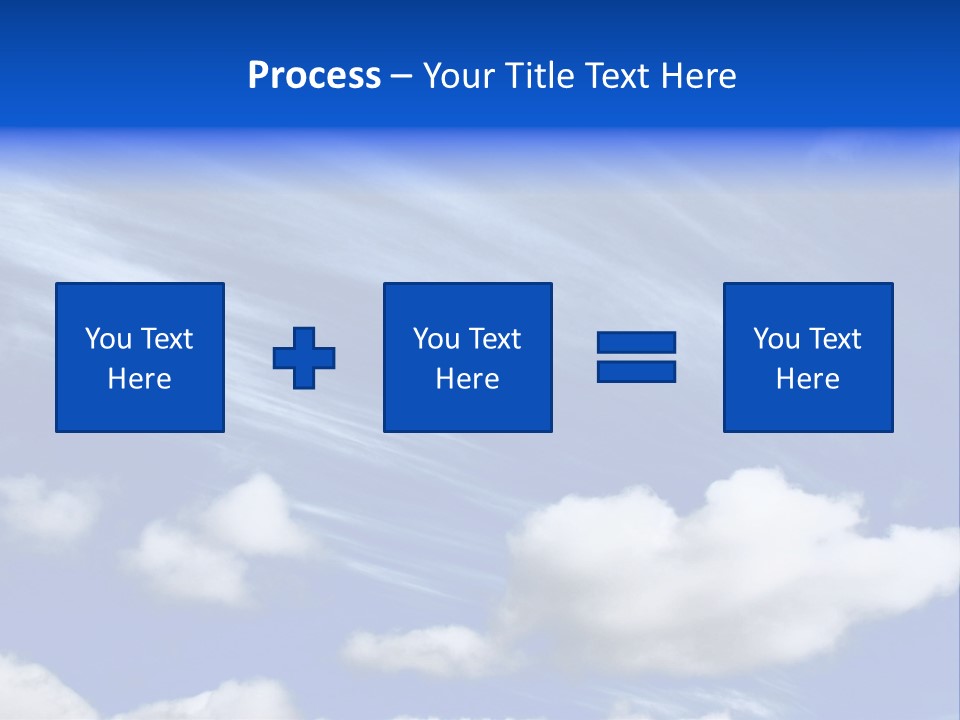 A Blue Sky With Clouds And A Plane In The Sky PowerPoint Template
