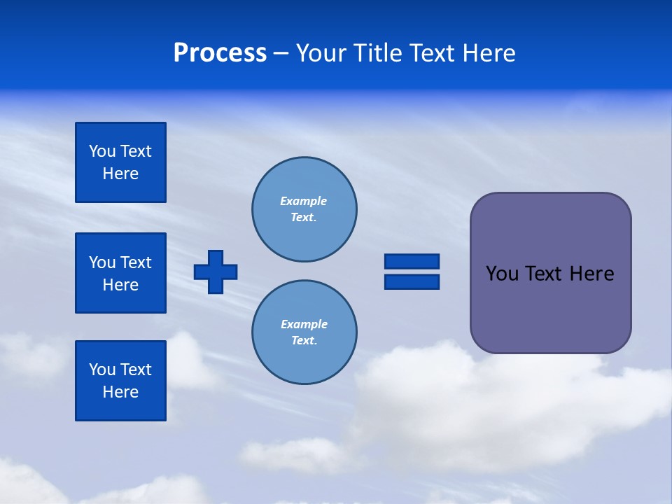 A Blue Sky With Clouds And A Plane In The Sky PowerPoint Template
