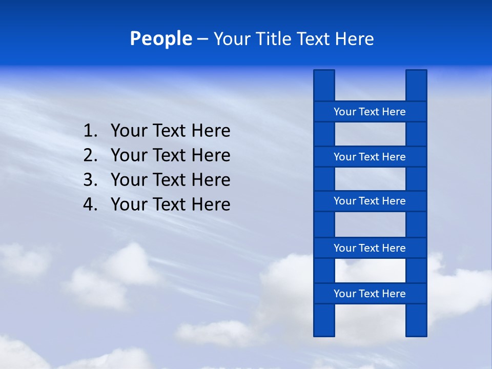 A Blue Sky With Clouds And A Plane In The Sky PowerPoint Template