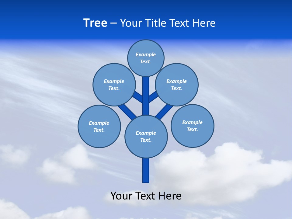 A Blue Sky With Clouds And A Plane In The Sky PowerPoint Template