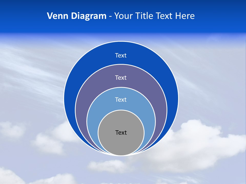 A Blue Sky With Clouds And A Plane In The Sky PowerPoint Template