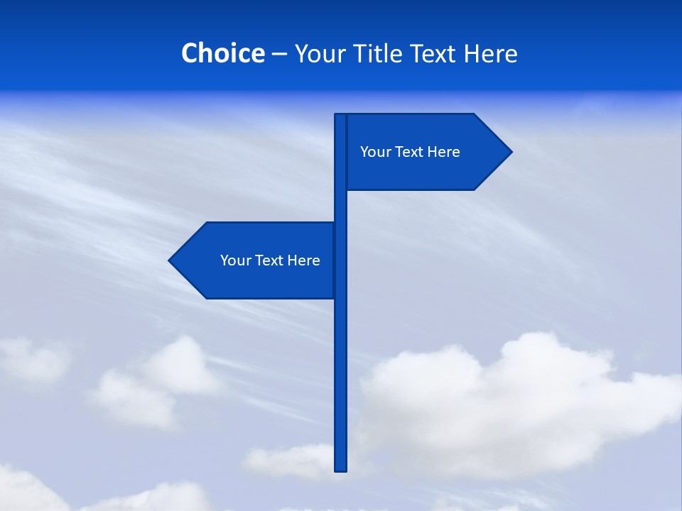 A Blue Sky With Clouds And A Plane In The Sky PowerPoint Template