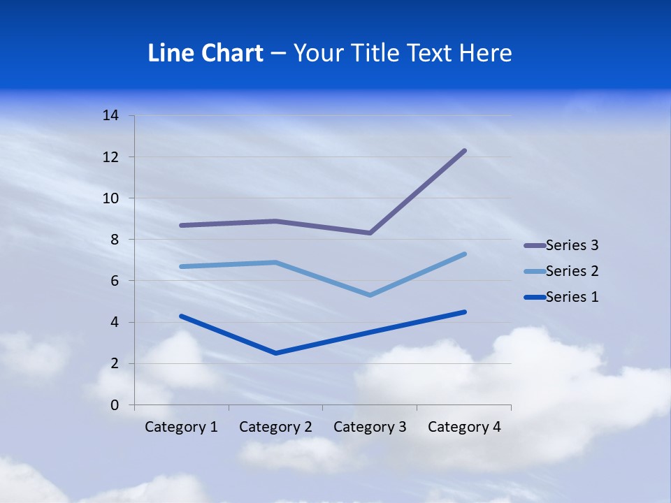 A Blue Sky With Clouds And A Plane In The Sky PowerPoint Template