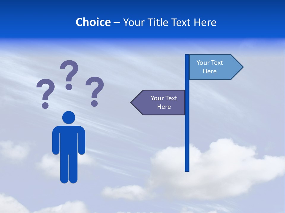 A Blue Sky With Clouds And A Plane In The Sky PowerPoint Template