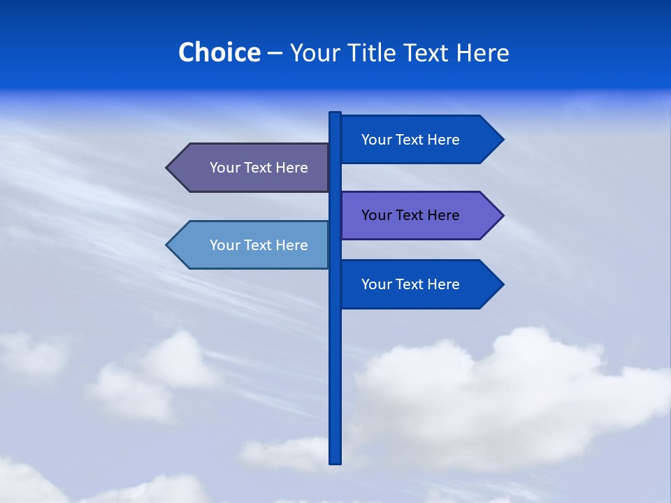 A Blue Sky With Clouds And A Plane In The Sky PowerPoint Template