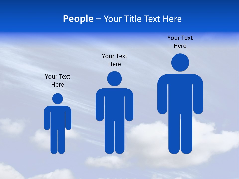 A Blue Sky With Clouds And A Plane In The Sky PowerPoint Template