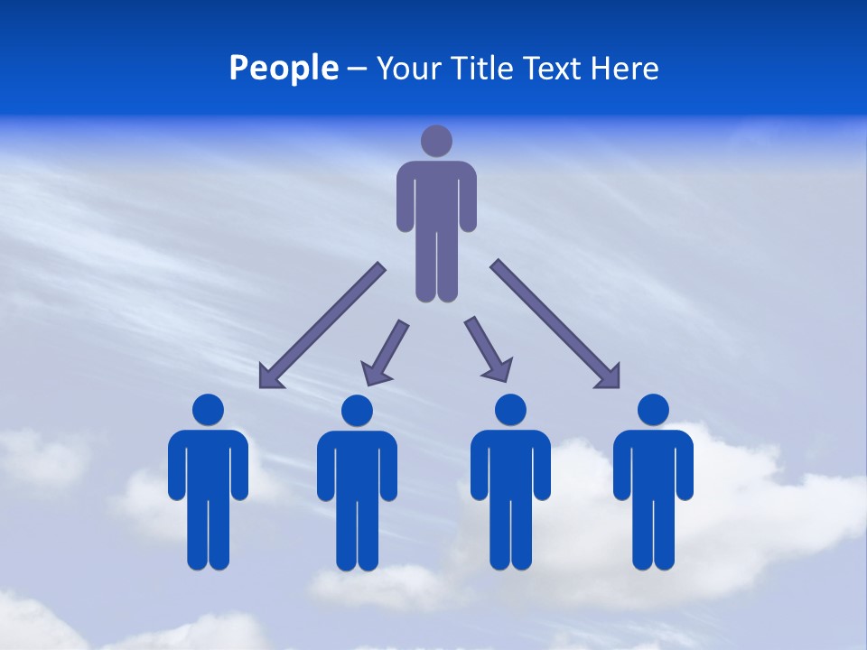 A Blue Sky With Clouds And A Plane In The Sky PowerPoint Template